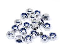 140 Pcs Nuts, Assorted Nylon Locking Nuts, Stainless Steel Lock Nut, Threaded Inserts Hex Nut Set(M3 M4 M5 M6 M8 M10 M12)