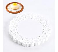 140 Pcs Paper Doilies White, Tableware Papers Mat, Round Paper Doilies Lace Papers Placemats, for Crafts for Tables Dessert Trays Party Wedding Cake Decorations(Round 5.5in)