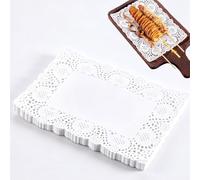 140 Pcs Paper Doilies White, Tableware Papers Mat, Round Paper Doilies Lace Papers Placemats, for Crafts for Tables Dessert Trays Party Wedding Cake Decorations(Rectangle 7.5 * 12.5in)