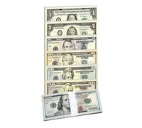 140 Pcs Prop Money HSYWSH Fake Notes, Fake Money, Toy Money, Kids Toy, Dollar Bills, Children Dollars Items, For Movies, Advertising, Play, Birthday Party, Fancy Dress, Play Board Games (brown)