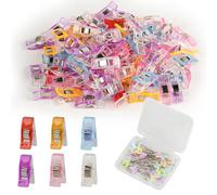 140 Pcs Sewing Clips for Fabric, for Wonder Clips, Plastic Quilting Clip for Crafting Crocheting Cross Stitch Knitting Quilting Accessories Embroidery Sewing Machine Accessories + 40 Pcs Fabric Pins