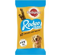 140 Pedigree Rodeo Duos Dog Treats Chicken & Bacon Dog Chews (20X123G)