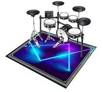 140 x 120 cm Electronic Drum Carpet, Drum Mat, Drum Rug, Anti-Slip Musical Instrument Pad for Drumming Performance Non-Slip Soundproof Blanket, Professional Non-Slip Drum Carpet For Percussion
