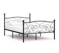 (140 x 200 cm) vidaXL Bed Frame with/without Slatted Base Metal Multi Sizes Multi Colours