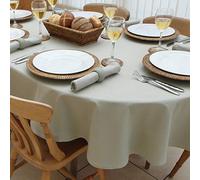 140 X 200CM OVAL SAGE COTTON TABLECLOTH