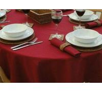 140 X 200CM OVAL WINE COTTON TABLECLOTH