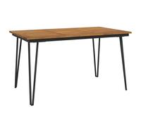 (140 x 80 x 75 cm) vidaXL Garden Table Dining Coffee Table with Hairpin Legs Solid Wood Acacia