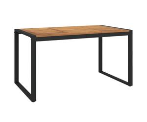 (140 x 80 x 75 cm) vidaXL Garden Table Dining Coffee Table with U-shaped Legs Solid Wood Acacia