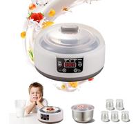 1400 ML Ultimate Probiotic Yogurt Maker, Probiotic Yogurt Maker, Led Display Multi-Function Probiotic Yogurt Motor, 68-131°F 48 Working Hours Yogurt Motor with 8 Jars (A)