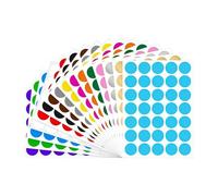 1400 Pcs Colored Dot Stickers, 19mm Round Color Coding Labels, Circle Dot Labels Stickers for Office Classroom Family Shop, 20 Sheets, 0.75 Inch