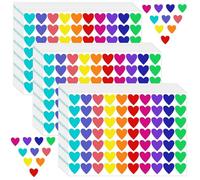1400 Pcs Colored Heart Stickers, 10 Colours 1.9cm Small Red Valentines Love Heart Stickers, Kids Stickers for Kids, Heart Window Stickers, Valentines Decor, Removable Adhesive for Classroom, Envelopes