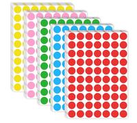 1400 Pcs Dot Stickers 3/4" 20mm Garage Sale Stickers Price Sticker Fluorescent Circle Sticker Round Color Coding Labels Blank Labels Circle Stickeres for Office Market