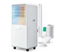 14000 BTU Air Conditioning Unit Portable, 4-in-1 Quiet Mobile AC Unit | Energy-Efficient Air Conditioner with Hose, Heating & Cooling, Dehumidifier, Free-Standing Design for Bedroom, Home, Office