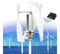 14000W Vertical Wind Generator, 3-Blade Home Magnetic Levitation Turbine, Waterproof Charge Controller - for Use,White-110V