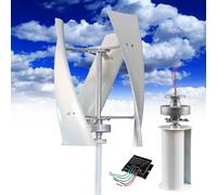 14000W Vertical Wind Turbine, Energy Generator Kit, 12V 24V 48V 110V 220V 3 Blades with Controller Turbine for Home Supplementation,White-12V