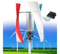 14000W Wind Turbine Generator Kit with MPPT Controller,12V/24V/48V/110V/220V Wind Turbine Vertical Wind Generator Kit, Electricity Producer Equipment, Home Power Energy Kit,White-24V