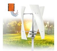 14000W Wind Turbine Vertical 3 Blades Vertical Household Wind Turbine,Wind Generator Kit 12V/24V/48V Spiral Wind Turbine Kit,with Controller,for Industrial Energy Equipment(White,12V)