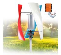 14000W Wind Turbine Vertical 3 Blades Vertical Household Wind Turbine,Wind Generator Kit 12V/24V/48V Spiral Wind Turbine Kit,with Controller,for Industrial Energy Equipment(Colorful,24V)