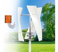 14000W Wind Turbine Vertical Axis, Magnetic Levitation Vertical Axis Electric Power Generator 12V/24V/48V,Helical Magnetic Levitation Shaft Vertical Wind Turbine with Controller(White,48V)