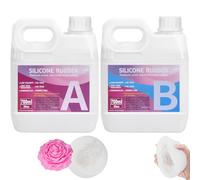 1400ml Silicone Mould Making Kit,Elastic Liquid Silicone Rubber for Making Silicone Moulds, Casting - Fast Cured Translucent 15A Moulding Silicon for DIY Resin Molds, Soap,Candle,Wax, 1:1 by Weight