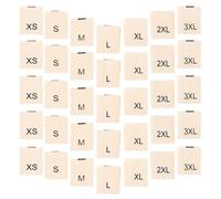 1400pcs Beige Cotton Sew-in Clothing Size Labels Xs-3xl | Sturdy Markings, Works through Washes, for Winter Coats, Clothes, Retail Production