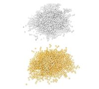 1400pcs Crimp Beads, Spacer Beads, Chain Clasp, 2mm, 4mm, Gold and Silver, for Jewelry Making, DIY Bracelets, Anklets, Necklaces