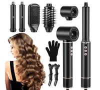 1400W 5 in 1 Hair Air Styler with Auto Curling Wands,Magic Air Styler with 320 Millions Negative Ionic,High-Speed Hair Dryer Brush,Hair Dryer Curler,Volumizer,Round Brush,Air stylers for All Hair Type