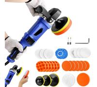 1400W Electric Car Polisher Machine,800-3500 RPM Car Polishers and Buffers, Rotary Polishing Machine Kit with Handle,Buffing Polish Pad, 6 Variable Speed, for Auto, Vans, Carav Sanding Polishing, Blue