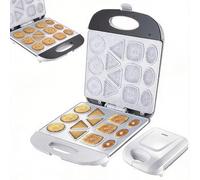 1400W Electric Cookie Maker with 13-Cavity Nonstick Plates, Adjustable Temperature Control for Biscuits, Scones and Waffles