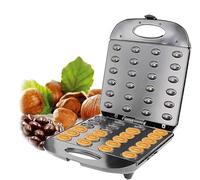 1400W Electric Walnut Cookie Maker, Non Stick Double Sided Heating Nut Cake Machine with Indicator Light, Compact Home Kitchen Baking Appliance for Cookies, Snacks & Dried Fruits