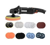 1400W High Power Car Polisher 8 Gears Auto Beauty Electric Polishing Waxing Machine Portable Car Detailing Scratch Repair Tools Lightweight and Easy to Use(Package 2)