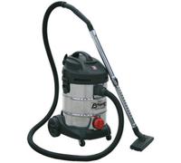 1400W Industrial Wet & Dry Vacuum Cleaner - 30L Stainless Steel Drum - 230V