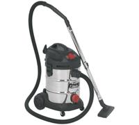 1400W Industrial Wet & Dry Vacuum Cleaner - 30L Steel Drum - Auto Start Feature
