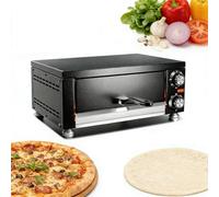 1400W Stainless Steel Electric Countertop Pizza Oven, 12 Inch Commercial Indoor Pizza Maker with Timer, Fast Heating Pizza Cooker for Home Kitchen and Restaurant Use