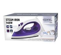 1400W Steam Iron With Spray Function - Thermostatically Controlled Heat Settings | Flexible Cord | Over Heating Protection | Non-Stick Soleplate, Indicator Light - All Types of Fabric