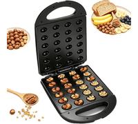 1400W Walnut Cake Maker, Electric Nut Cookie Maker | Double-Sided Heating, Non-Stick Plates with Indicator Light for Homemade Cookies, Dried Fruit Snacks and Desserts