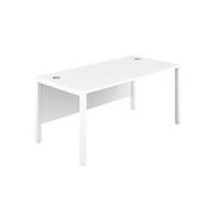 1400X800 Goal Post Rectangular Desk White-White