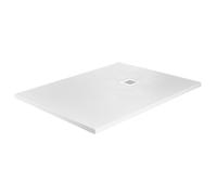 1400x800mm Anti-Slip Shower Tray Slimline 27mm Stone Resin Walk-In White