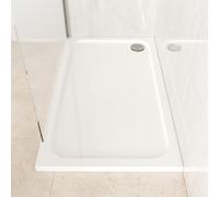 1400x800mm Rectangular 45mm White Stone Resin Shower Tray Pearl