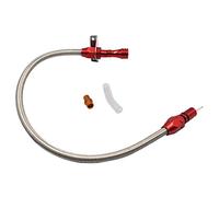 1409KMT TH350 TH400 Transmission Dipstick Tube Tool with Lock Flexible Stainless Steel Compatible with Chevy GM TH350 Tranny 350 Turbo HOT TH400 Turbo (Red)