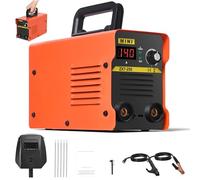 140A 220V Mini Stick Welder, Portable & Lightweight ARC Welder with Welding Electrodes, Electrodes Holder, Earth Clamp for Home Repair, Metal Welding, Bicycle Repair, DIY Projects