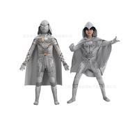 (140cm) Moon Cosplay Knight Costume For Kids Marc Specto Outfit Cloak Jumpsuit