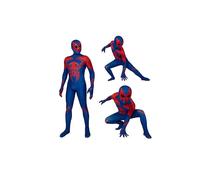 (140cm) New 2099 Spider Man Miles Spiderverse Miguel O'hara Blue Boys Cosplay Costume