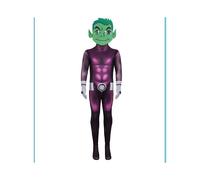 (140cm) Teen Titans Halloween Anime Characters Cosplay Jumpsuit Performance Set Costumes
