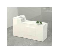 140CM White Office Reception Counter & Sales Desk - Sturdy Design for Business & Customer Interaction - Modern, Functional Workspace Furniture