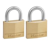 Master Lock 140EURT Solid Brass 40Mm Padlock 4-Pin - Keyed Alike X 2