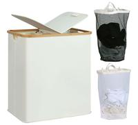 140L Lid Laundry Basket with Extra large Washing & 2 Removable Laundry Bags