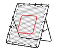 140L x 119W cm Baseball Rebound Net, 6 Angle Adjustable Pitch Back Net with Ground Stake for Line Drives and Fly Balls, Solo Backyard Training Equipment for Softball, Soccer and Volleyball, Black