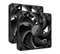 140mm Corsair 2 Pack iCUE LINK RX140 Fans, Black, 7 Blade, PWM, Magnetic Dome Be