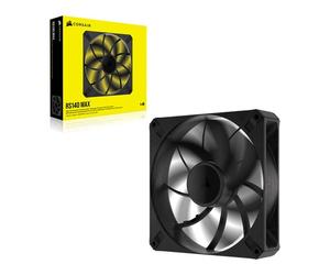 140mm CORSAIR RS140 MAX PWM Thick Fan, Black, 7 Blade, PWM, LCP, Magnetic Dome,
